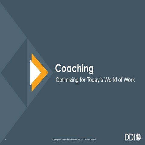 Coaching: Optimizing for Today’s World of Work