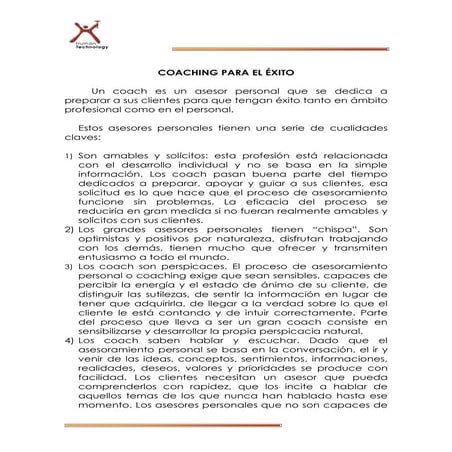Coaching Para El EXito | DOC