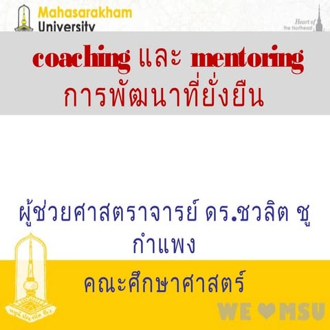 Coaching and mentoring