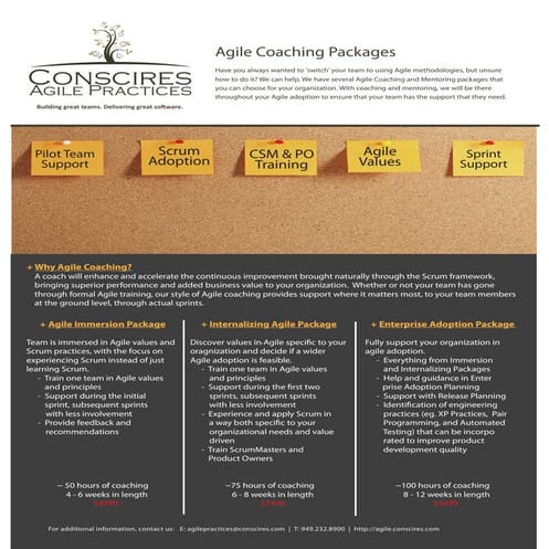 Agile Coaching Packages
