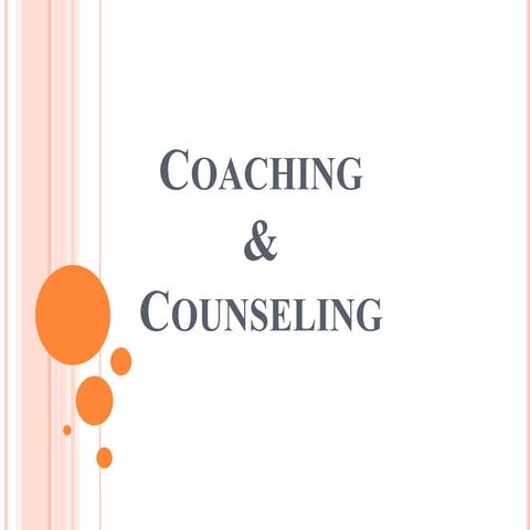Coaching and Counselling