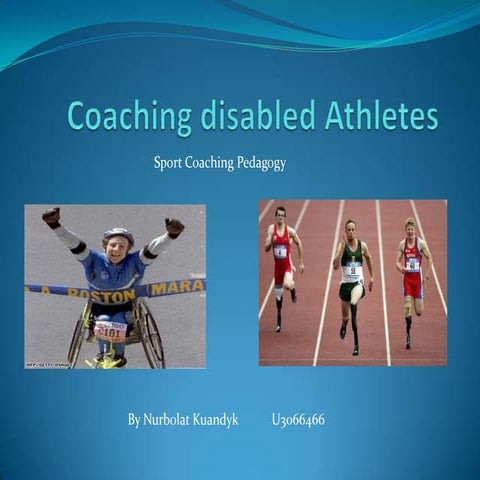 Coaching disabled athletes | PPTX
