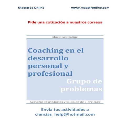 Coaching en el desarrollo personal y profesional | PDF