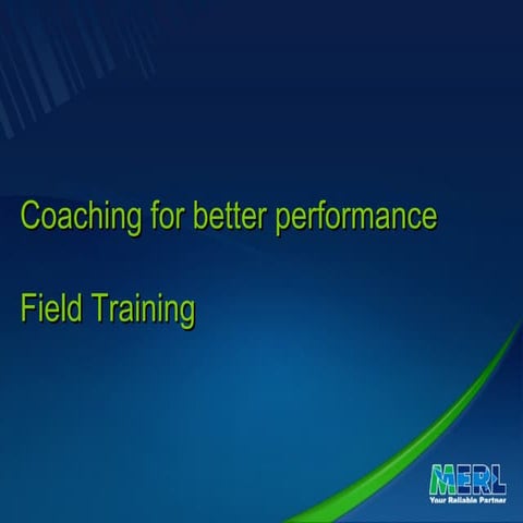 Coaching for better performance    ok