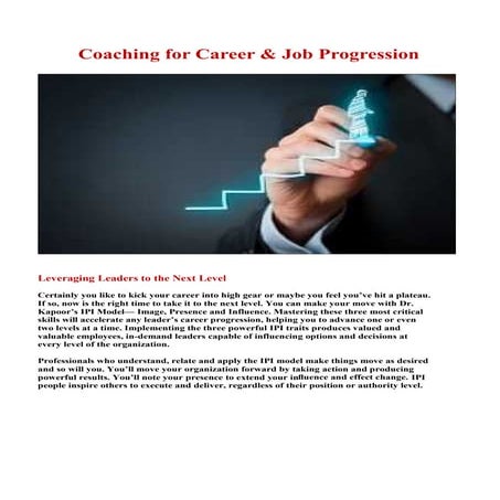"Coaching for Career Progression"