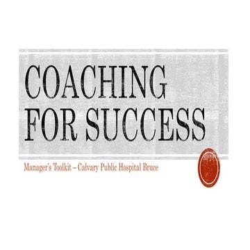 Coaching for Success