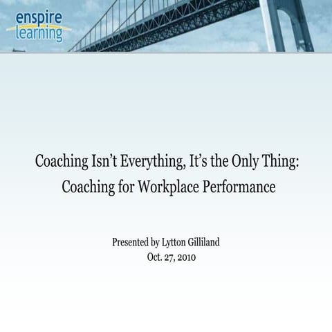 Coaching for Workplace Performance