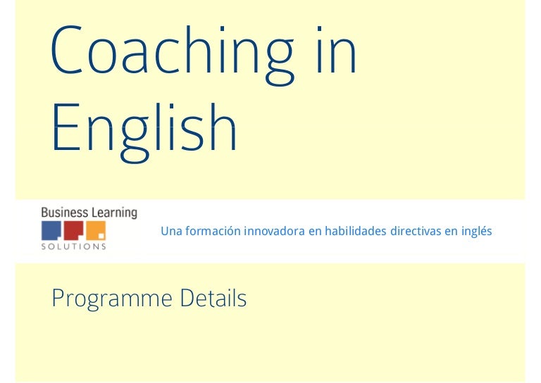 Coaching in English