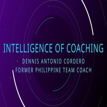 COACHING INTELLIGENCE, a presentation to the WAFSU.or audience of sports coaches