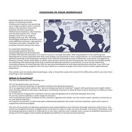 "Coaching in your workplace"