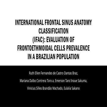 International Frontal Sinus Anatomy Classification | PPTX