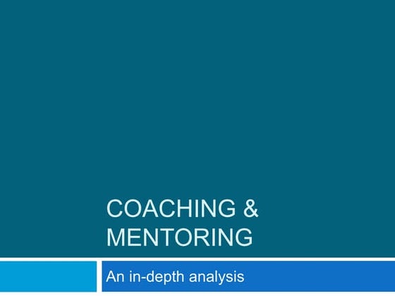 coaching and mentoring | PPTX
