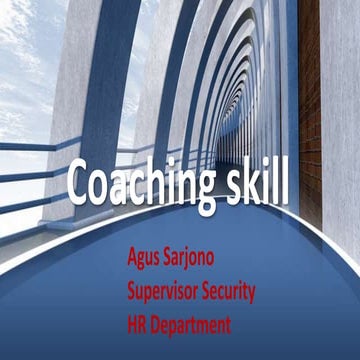 Coaching Skill by Agus Sarjono