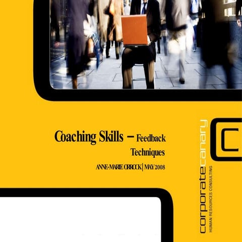 Coaching skills   feedback techniques