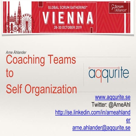 Coaching Teams to Self-organization