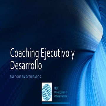 Coaching y Desarrollo. Propuesta de Valor. 2018