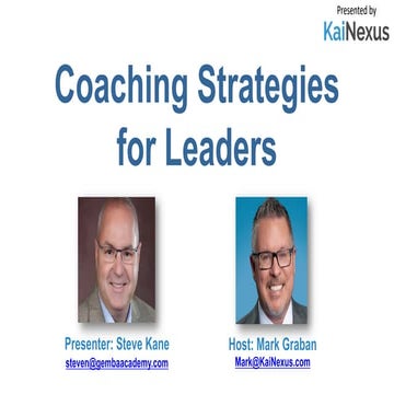 Coaching Strategies for Leaders