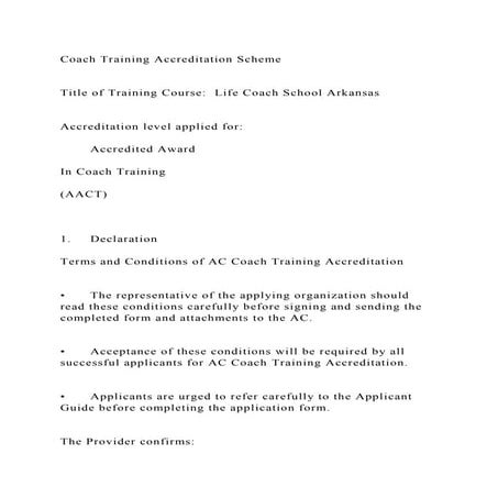 Coaching Application Form | PDF