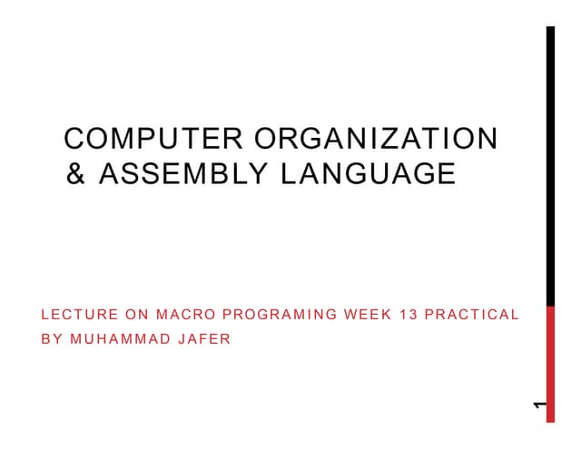 Coal 21- macro in Assembly Programming