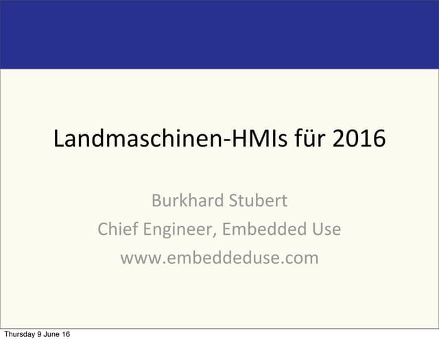 Landmaschinen-HMIs für 2016 (in German)