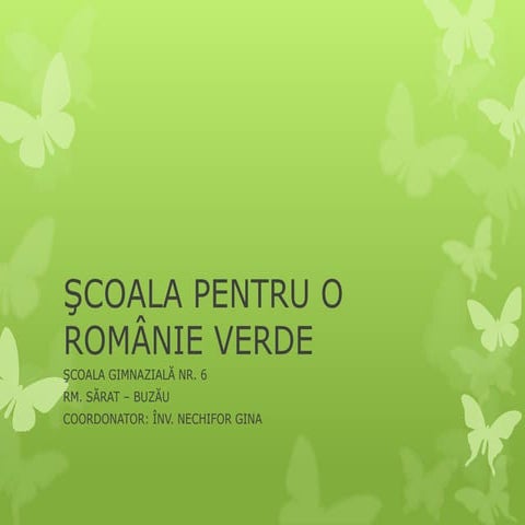 Scoala Gimnaziala nr.6, Ramnicu Sarat, participa la "Scoala pentru o Românie ...