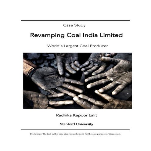 Coal India Limited case study - radhika lalit
