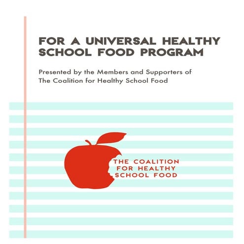 For a Universal Healthy School Food Program