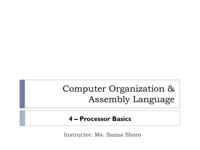 Computer organizations and assembly language