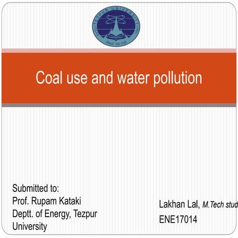 Coal use and water pollution