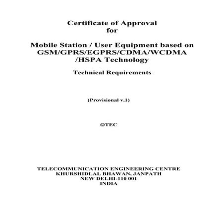 Certificate of Approval