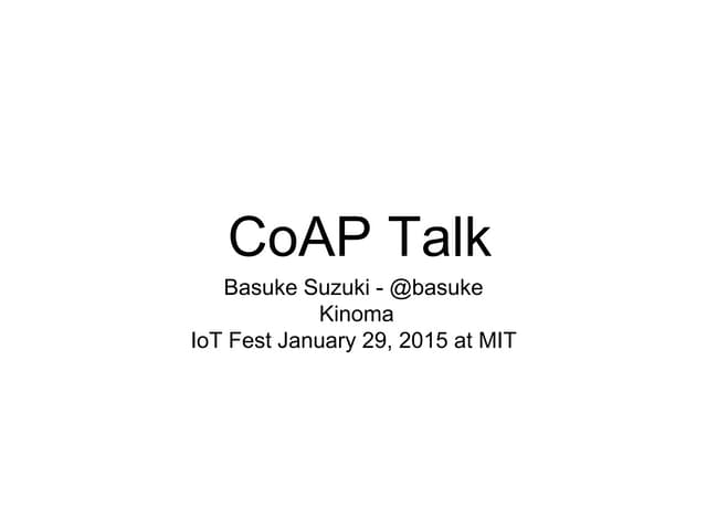 CoAP Talk