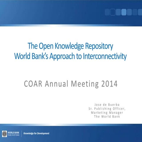 The World Bank Open Knowledge Repository (OKR) infographic | PDF