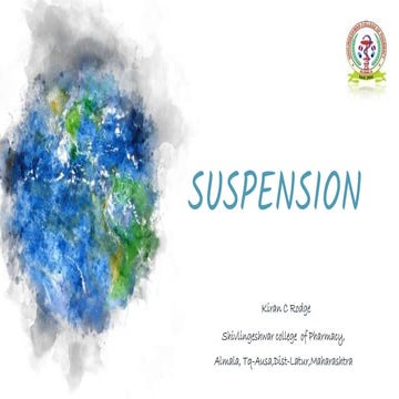 Coarse dispersion suspension