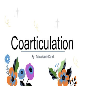 Coarticulation