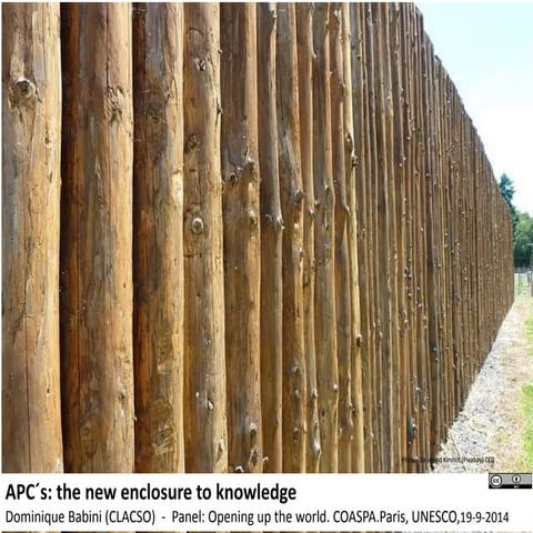 APC´s: the new enclosure to knowledge