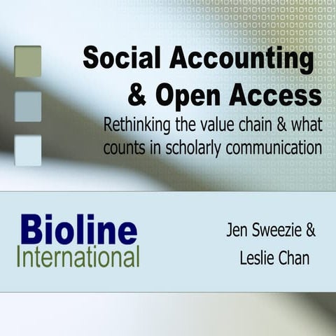 Open Access and Bioline International