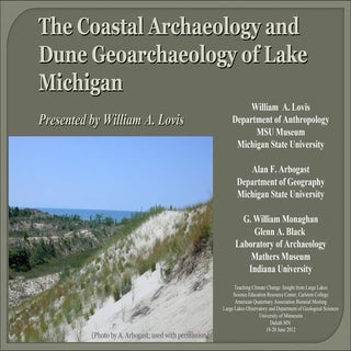 The Coastal Archaeology and Dune Geoarchaeology of Lake Michigan
