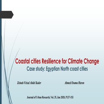 Coastal cities resilience for climate change | PDF