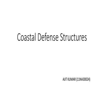 Coastal defense structures