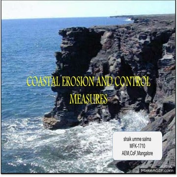 Coastal erosion and control measures