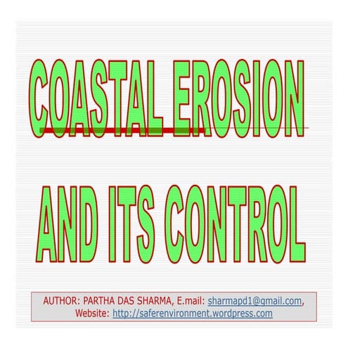 Coastal Erosion And Its Control