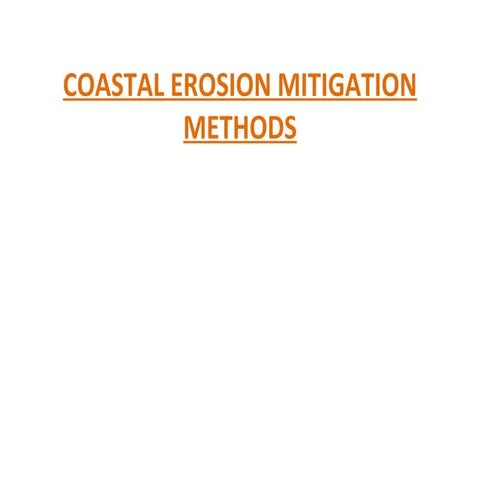 Coastal erosion mitigation