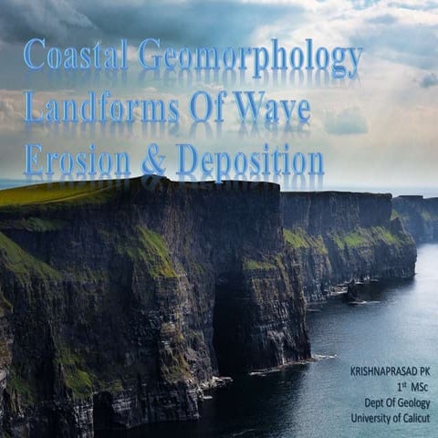 Coastal Geomorphology Landforms Of Wave Erosion & Deposition