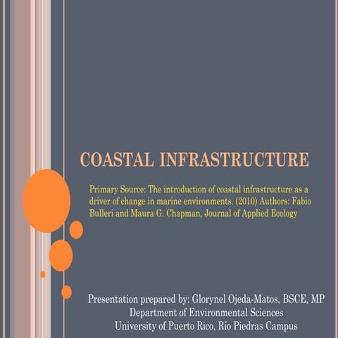 Discussion of Bulleri et al. 2011 on coastal infrastructure 