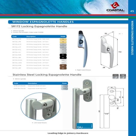 Coastal joinery hardware   specialist ironmongery - catalogue version v.03 page (45)