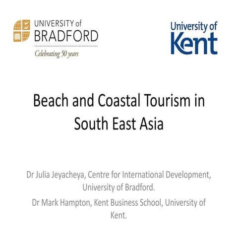 Coastal Tourism and Local Impact on Ngapali Beach by Julia Jeyacheya, Univers...