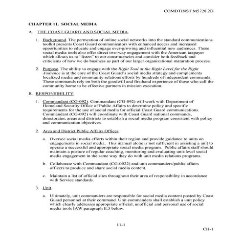 Coast guard social media chapter   dtd 28 jan 2011