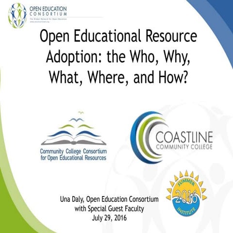 OER Workshop for Coastline College Summer Institute