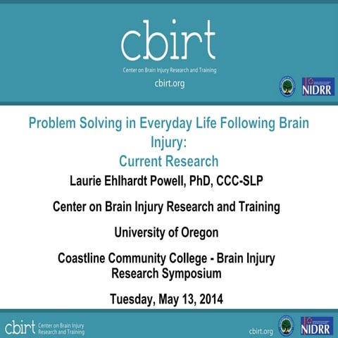 Problem Solving in Everyday Life Following Brain Injury: Current Research 