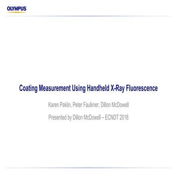Coating Measurement Using Handheld X-Ray Fluorescence